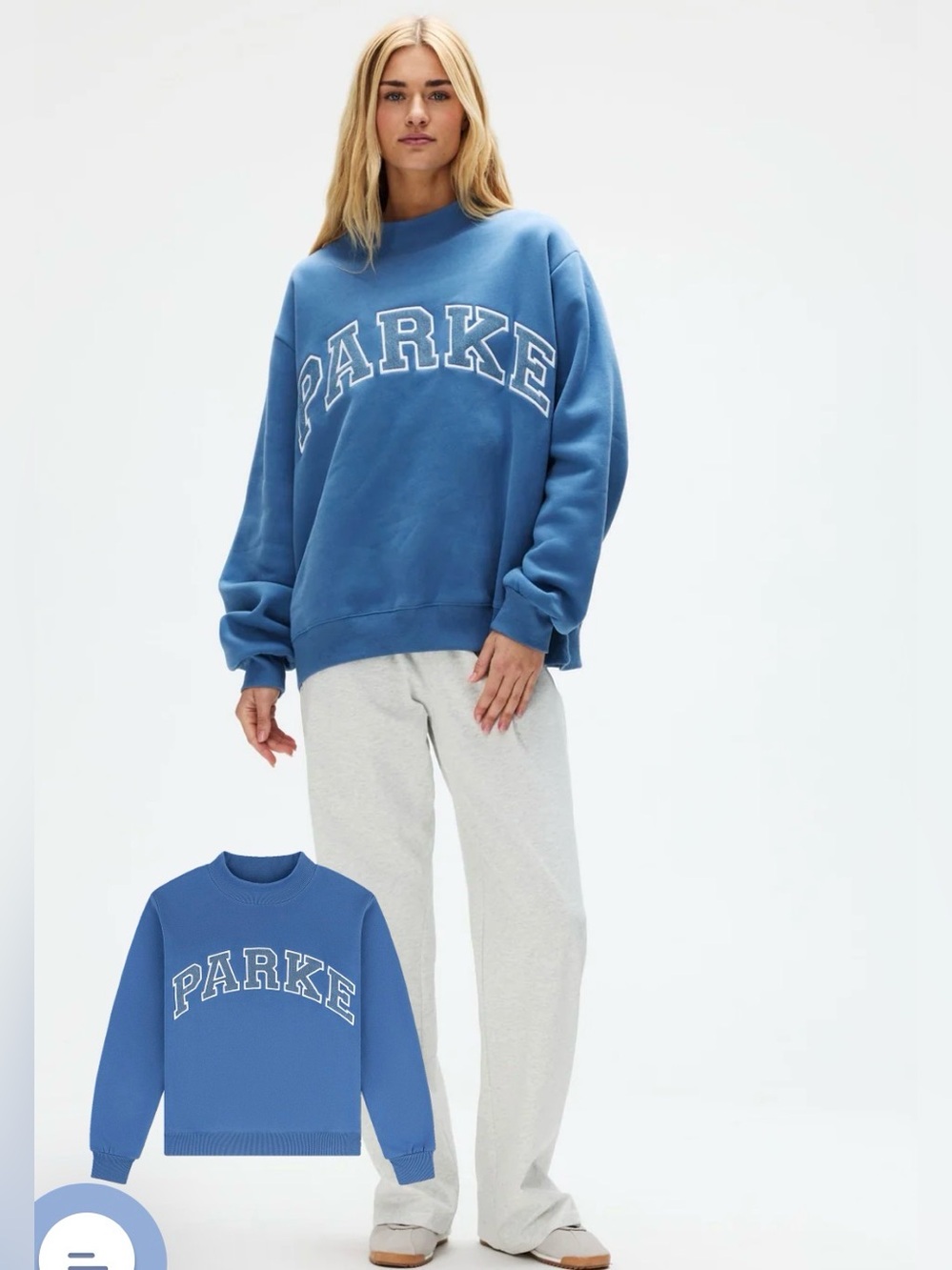 Parke Varsity Mockneck Vintage Denim L/XL New in Bag